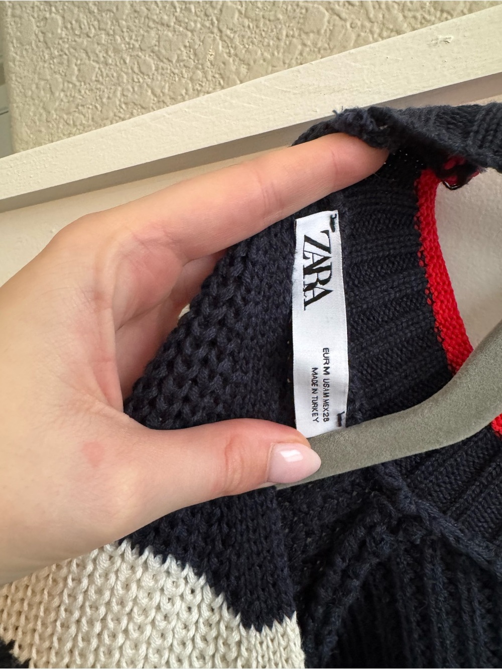Zara Striped Open Back Cropped Sweater - Picture 7 of 8
